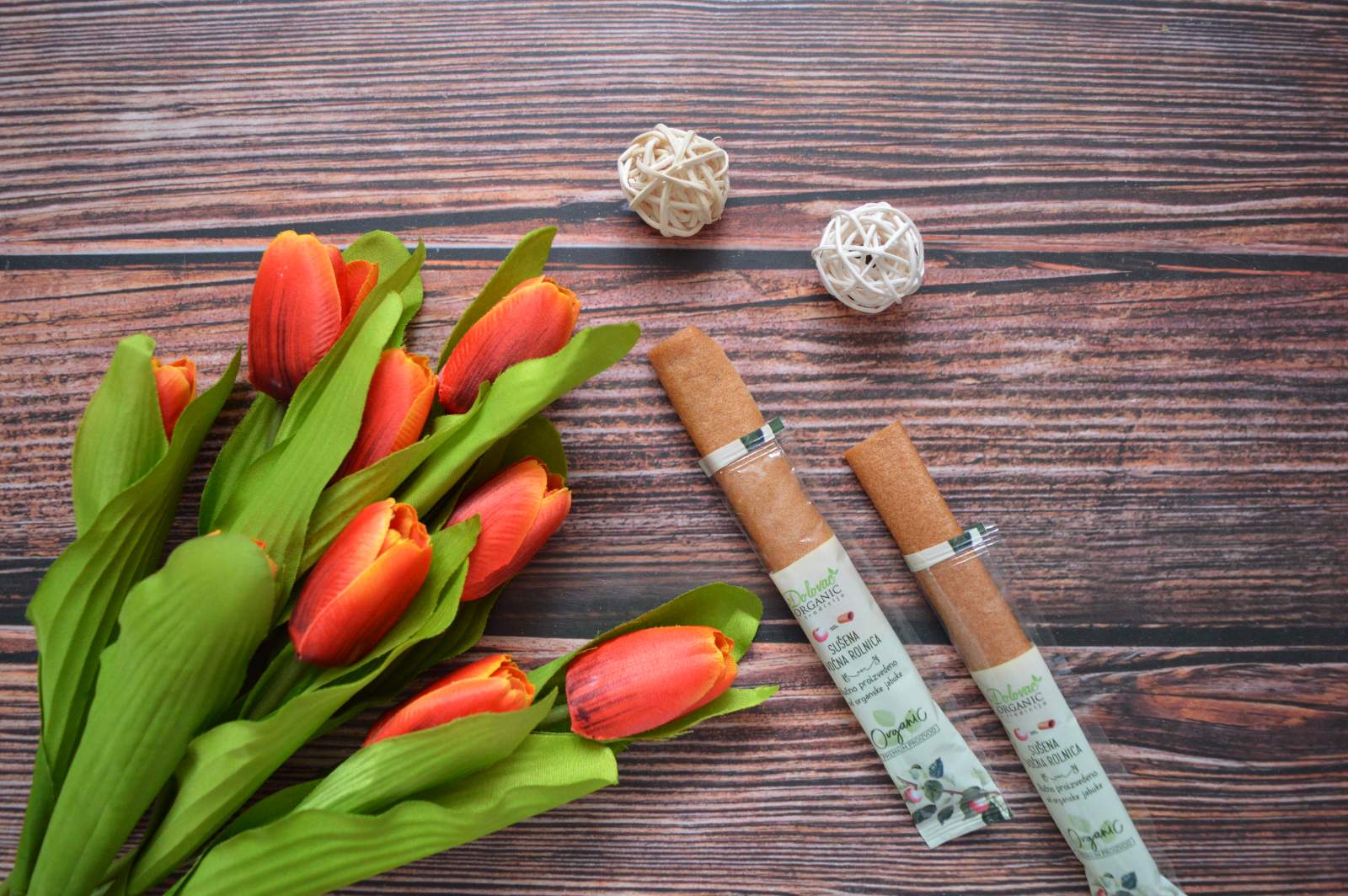 Organska sušena voćna rolnica -jabuka