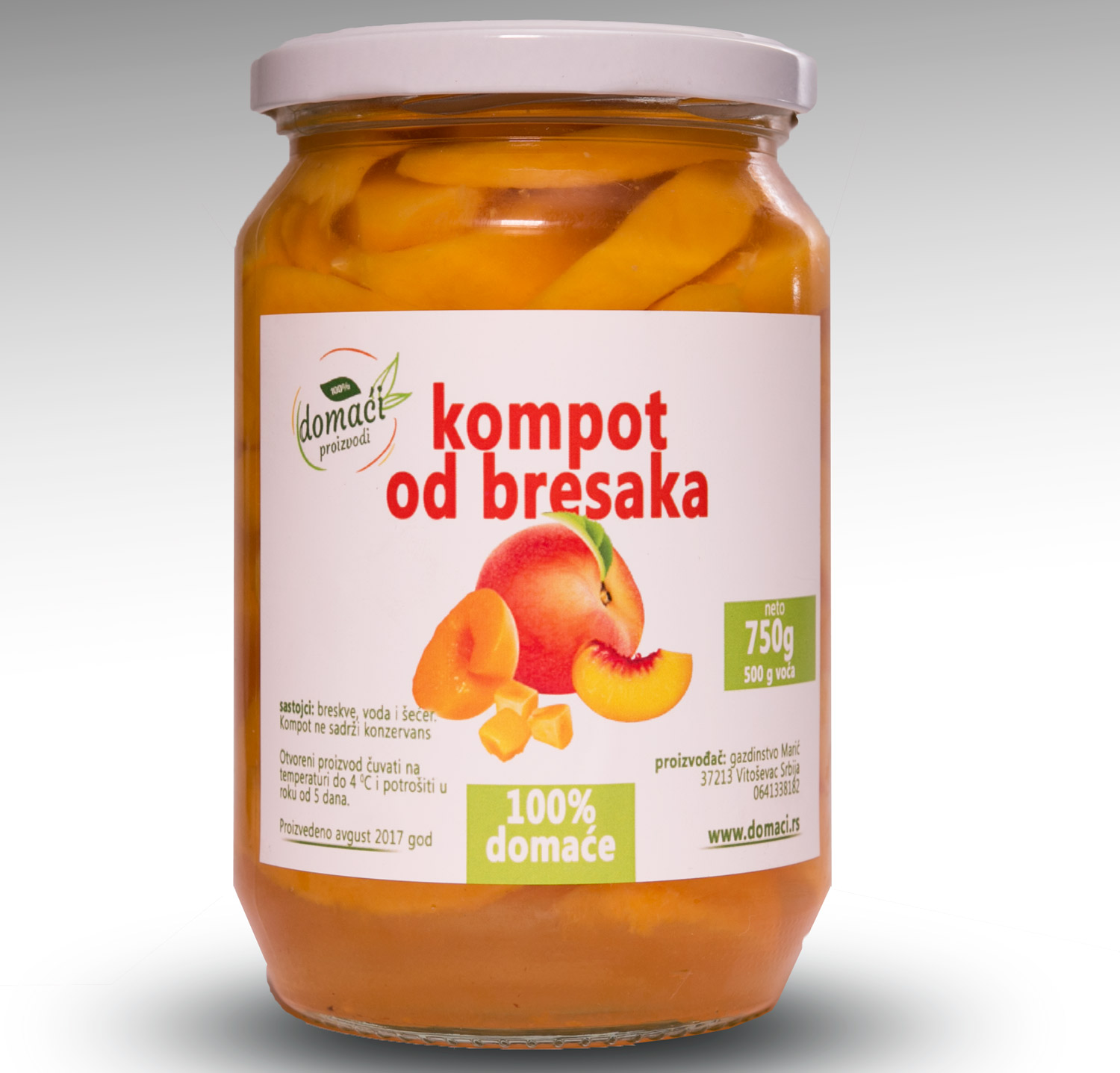 Domaći kompot od bresaka